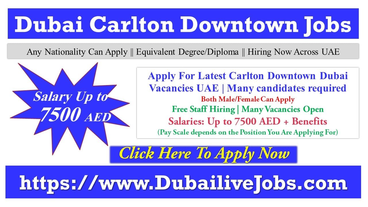 Carlton Downtown Hotel Dubai Careers