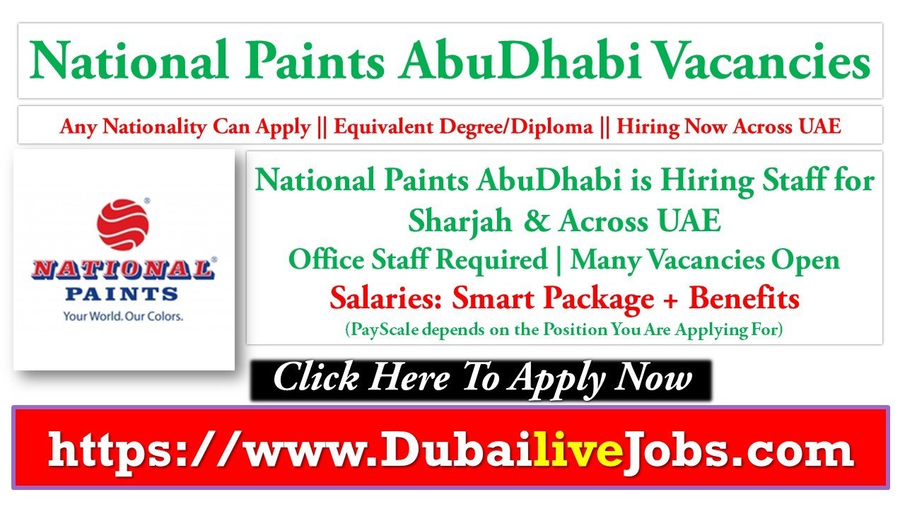 National Paints Jobs in Sharjah