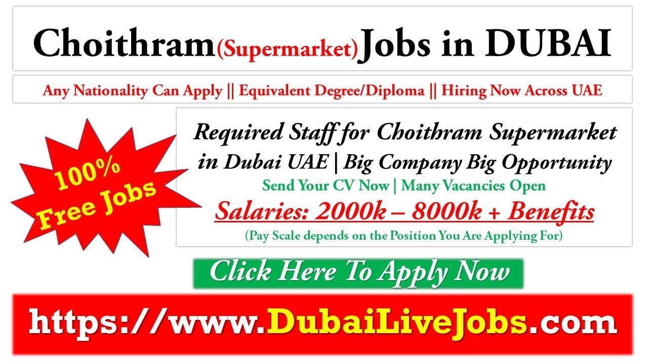 Choithram jobs in dubai